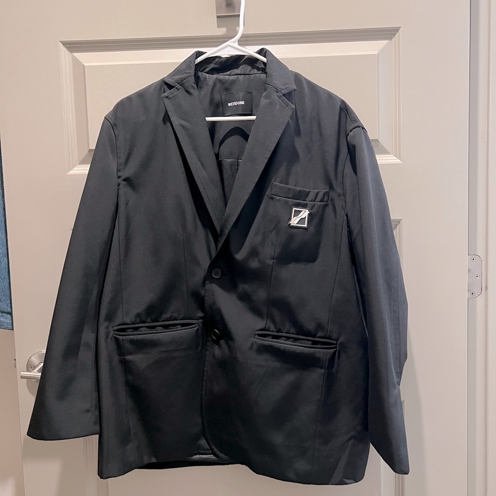 WE11DONE Black Oversized Blazer